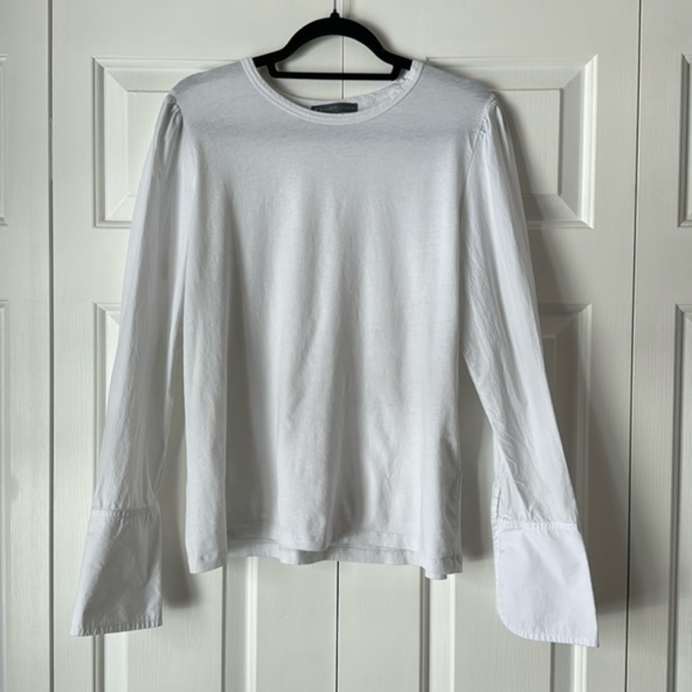 Elliott Lauren | Underscore | Woven & Knit Long Sleeve Blouse | L